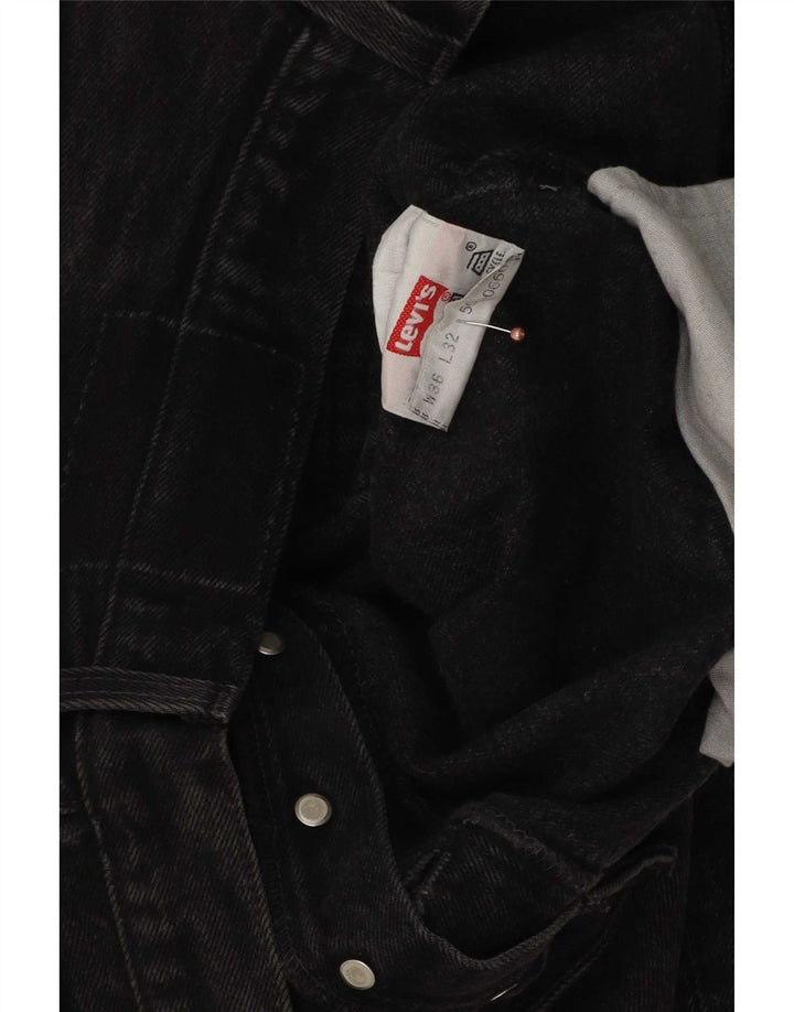 Levi's Herren Straight Jeans W36 L32 Schwarze Baumwolle