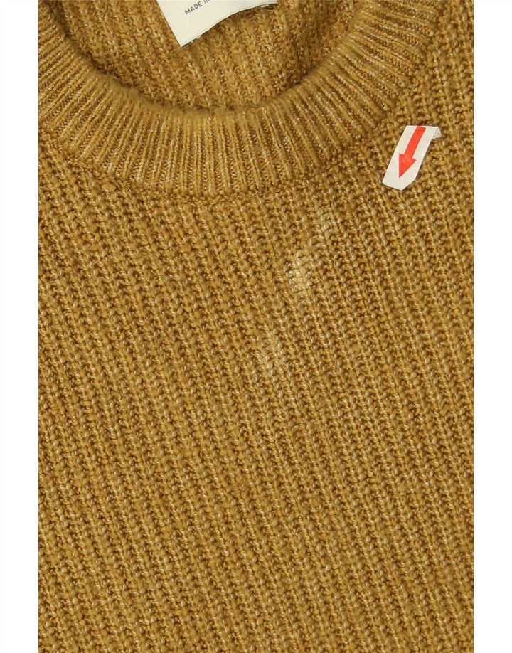 Marks & Spencer Herren-Pullover mit Rundhalsausschnitt, Größe L, Gelb, Polyamid