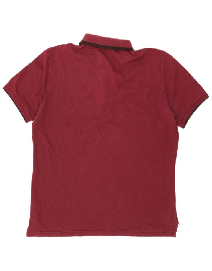 Massimo Dutti Herren Poloshirt XL Burgund Baumwolle