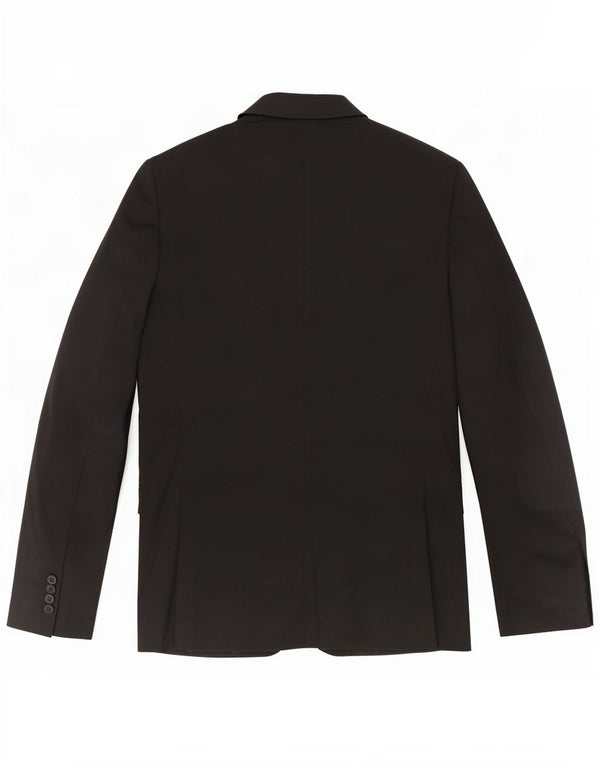 Massimo Dutti Herren-Blazer mit 2 Knöpfen, EU 48, mittelschwarze Wolle