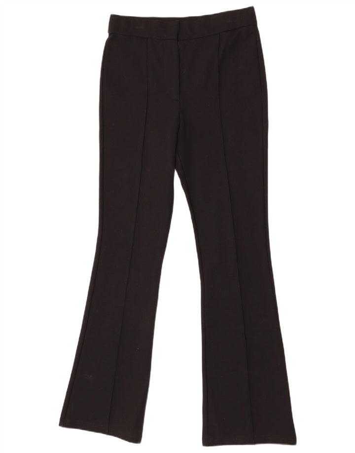 Zara Bootcut-Anzughose für Damen, Größe S, W26, L29, schwarze Viskose