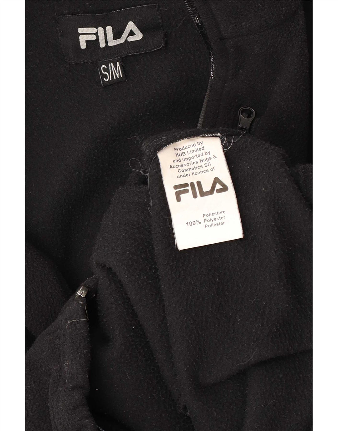 Fila Herren Liner Fleecejacke UK 36 Small Schwarz Polyester