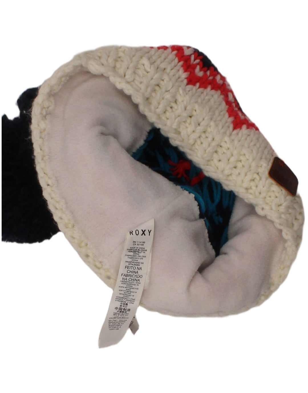 Roxy Damen-Strickmütze, Einheitsgröße, Marineblau, Fair-Isle-Polyester, Winter