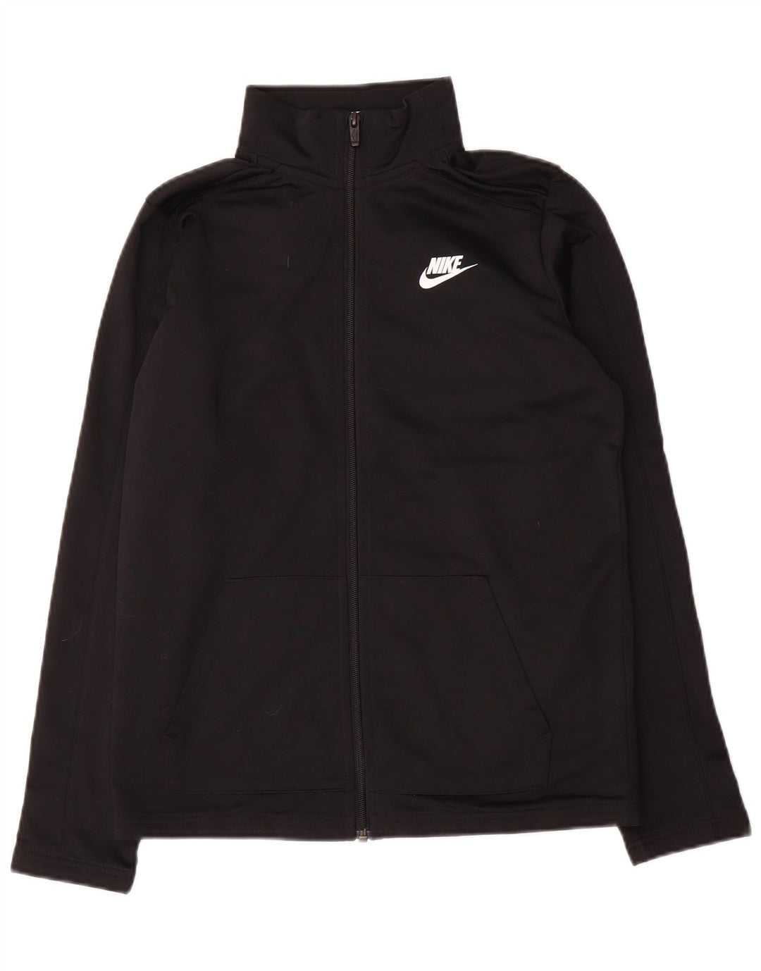 Nike Jungen-Trainingsanzug-Top-Jacke, 13–14 Jahre, XL, schwarzes Polyester