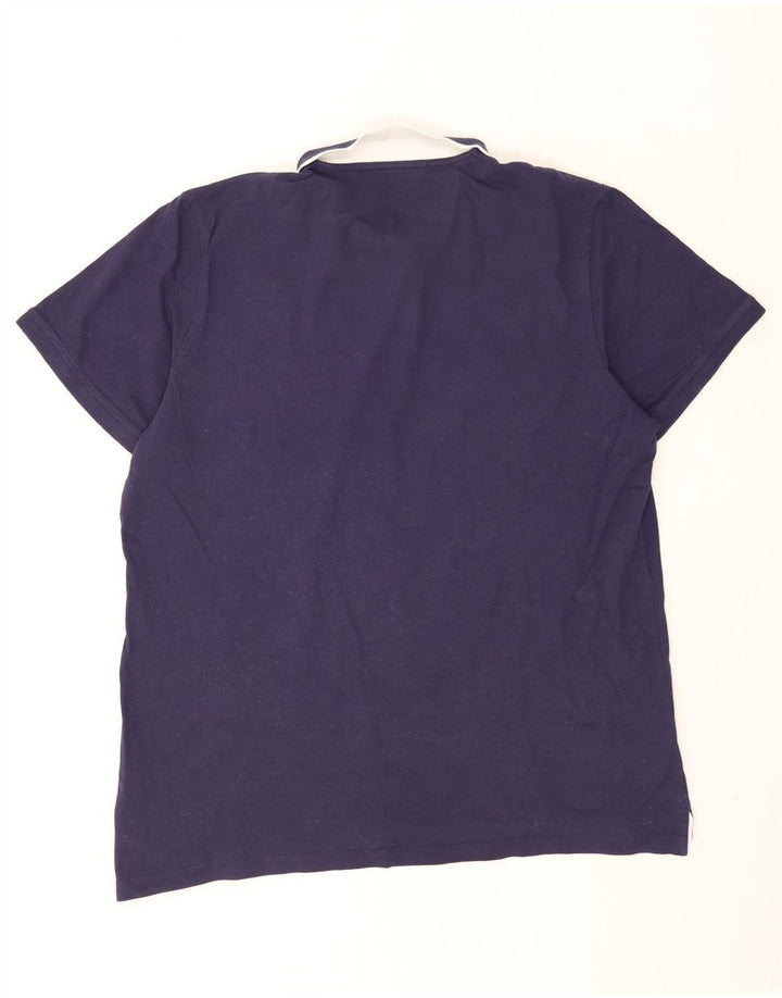 Puma Herren Poloshirt 2XL Marineblau gestreift