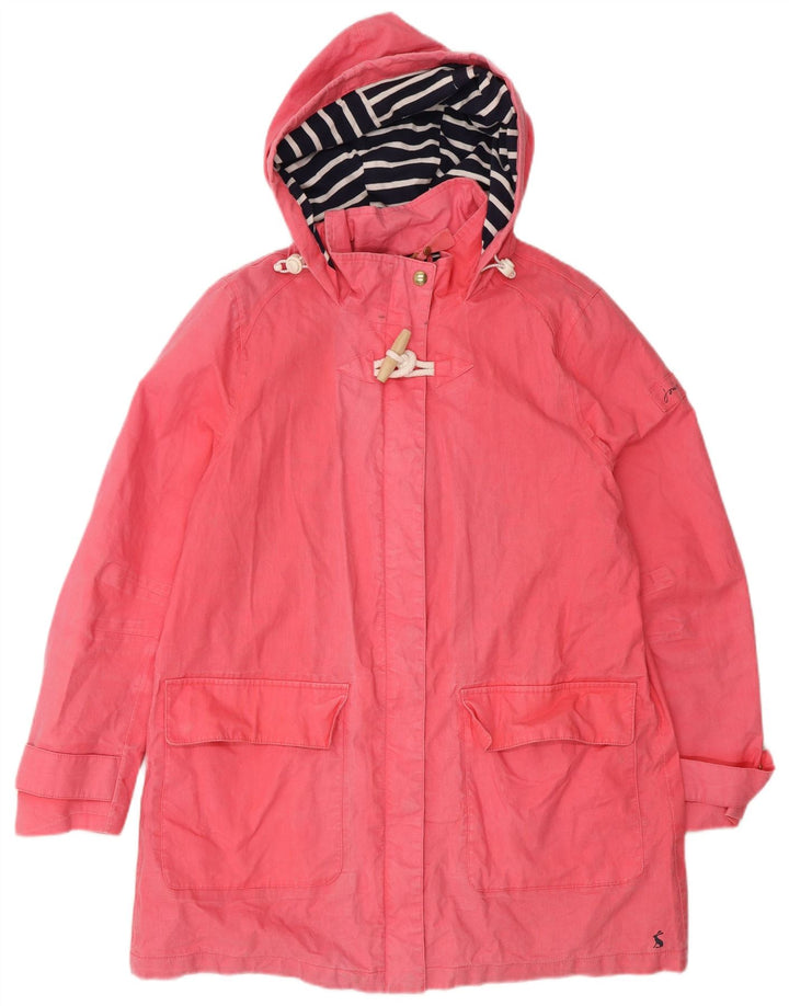 JOULES Damen-Regenmantel mit Kapuze, UK 12, Mittelrosa, Leinen