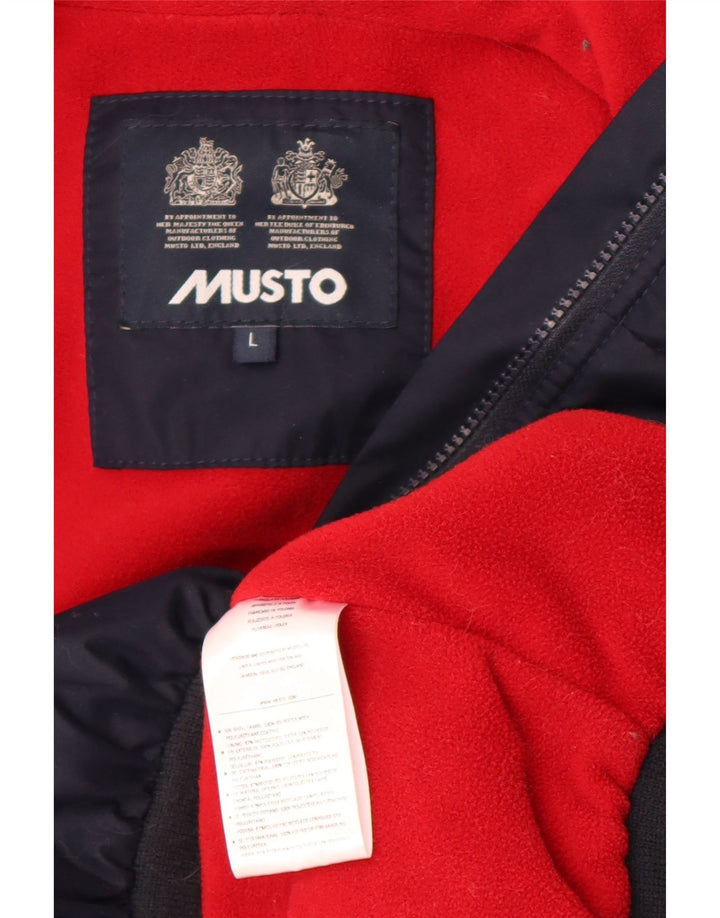 Musto Herren Bomberjacke UK 40 Large Marineblau Polyester