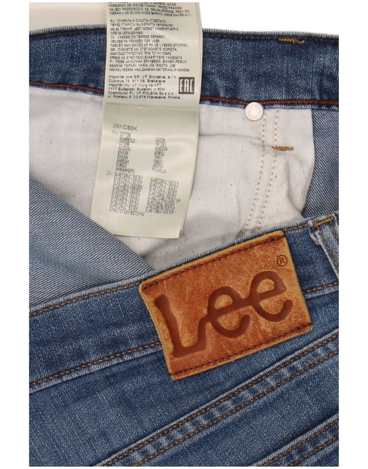 Lee Damen Daren Straight Jeans W34 L29 Blaue Baumwolle