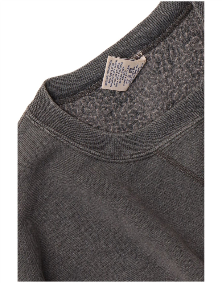 Russell Athletic Herren-Sweatshirt-Pullover aus mittelgrauer Baumwolle