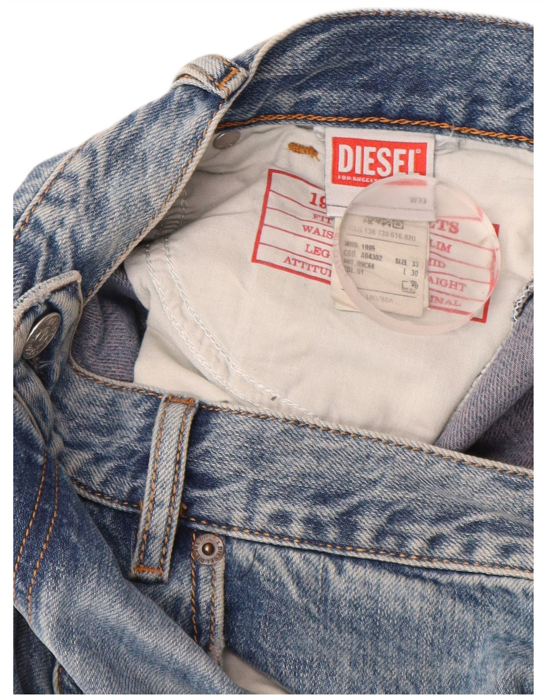 Diesel Herren Slim Jeans W33 L28 Blau