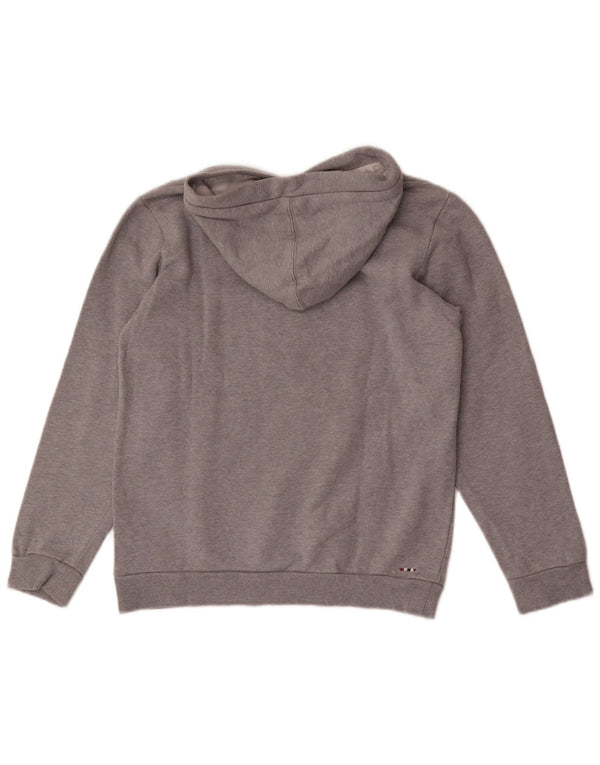 Napapijri Boys Geographic Graphic Hoodie Jumper 13-14 Years Grey Flecked