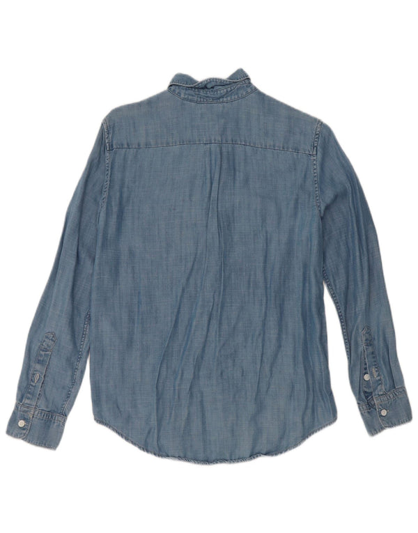 Levi's Damen Boyfriend-Jeanshemd UK 2 2XS Blaues Lyocell