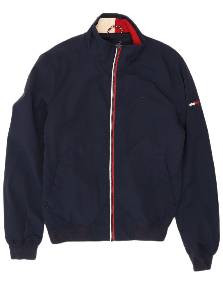 Tommy Hilfiger Herren Bomberjacke UK 36 Small Marineblau Polyamid