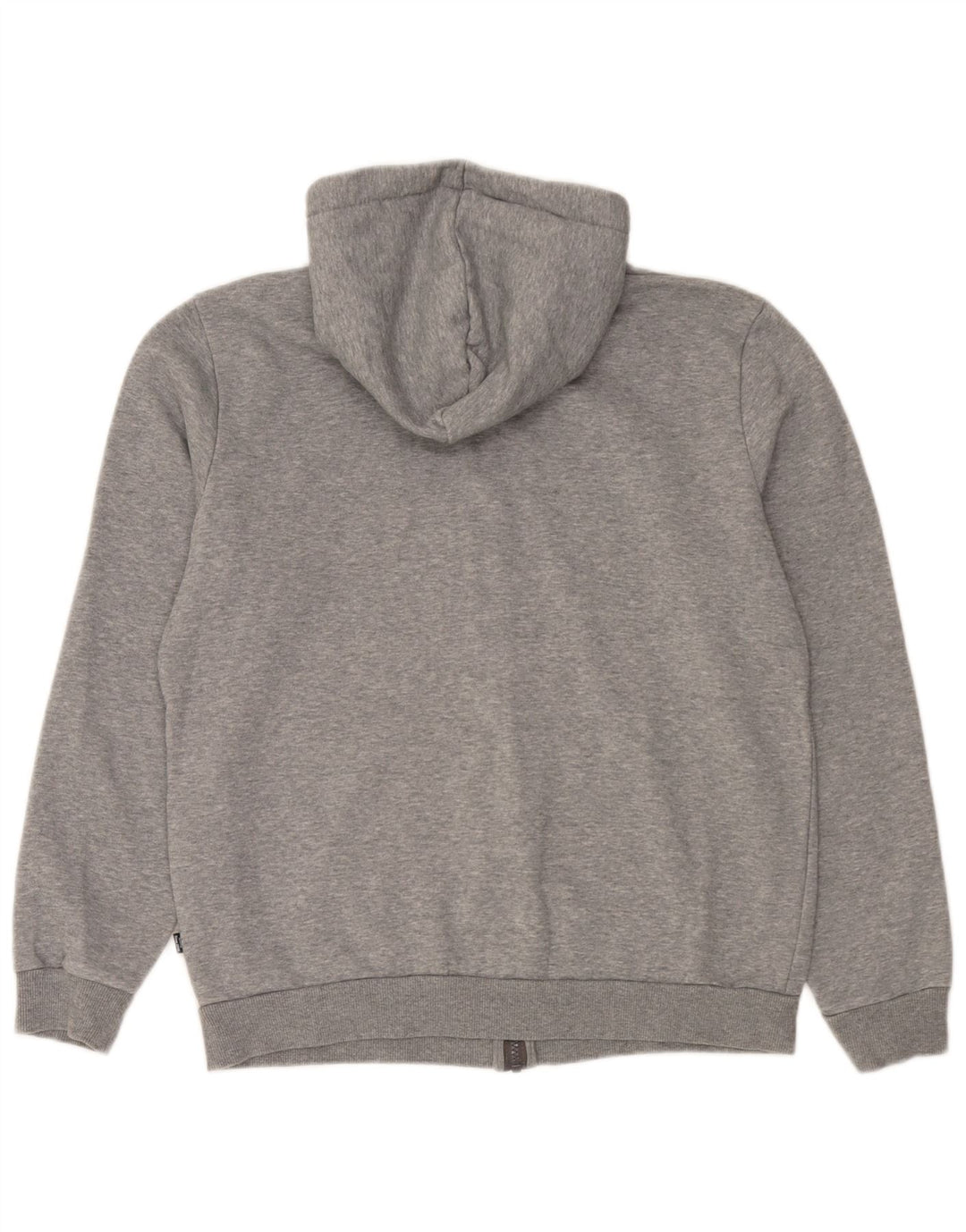 Puma Herren-Kapuzenpullover mit Reißverschluss, mittelgraue Baumwolle