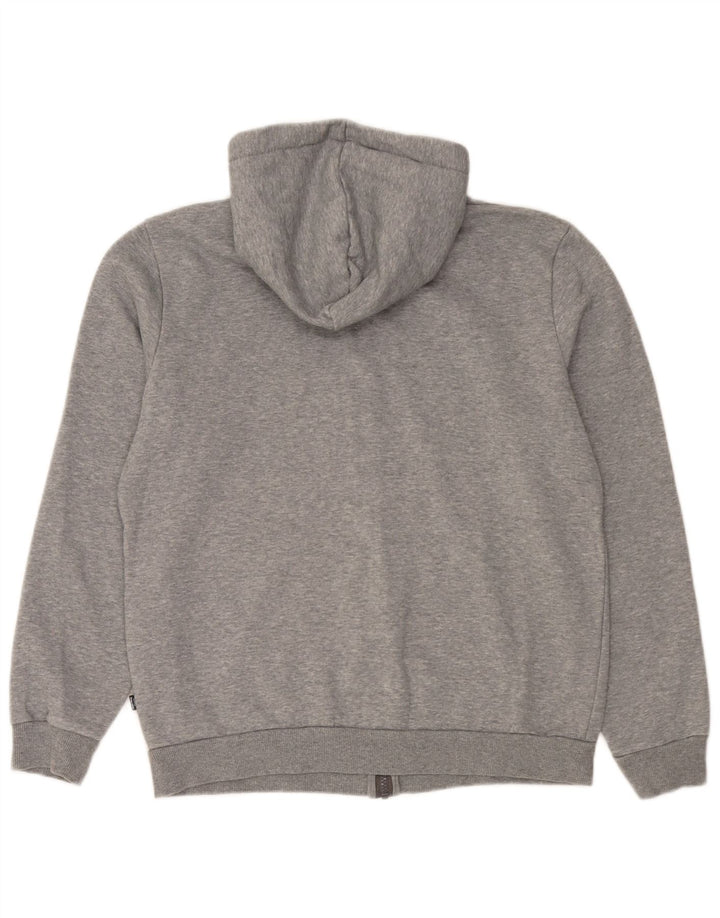 Puma Herren-Kapuzenpullover mit Reißverschluss, mittelgraue Baumwolle