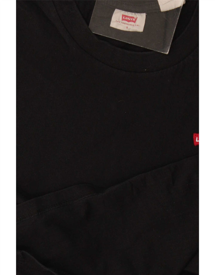 Levi's Damen T-Shirt Top UK 10 Small Schwarz