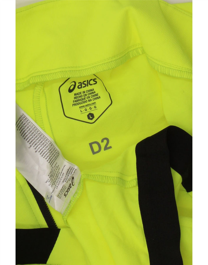 Asics Herren-Trainingsanzug, ärmellos, Jacke, Größe L, Grün, Farbblock