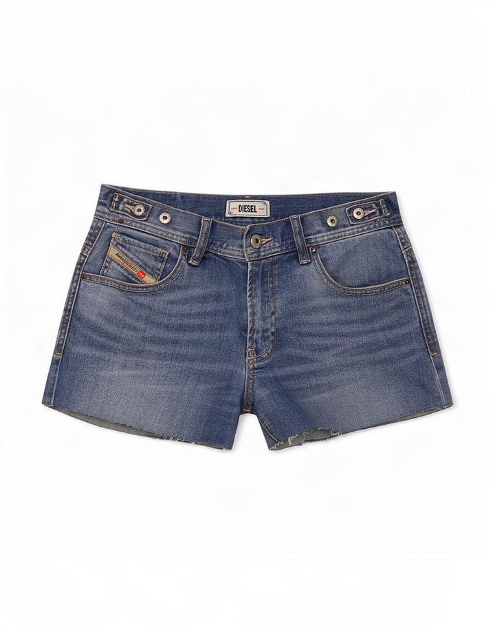 Diesel Damen-Jeansshorts, Größe S, W26, Blau, Baumwolle