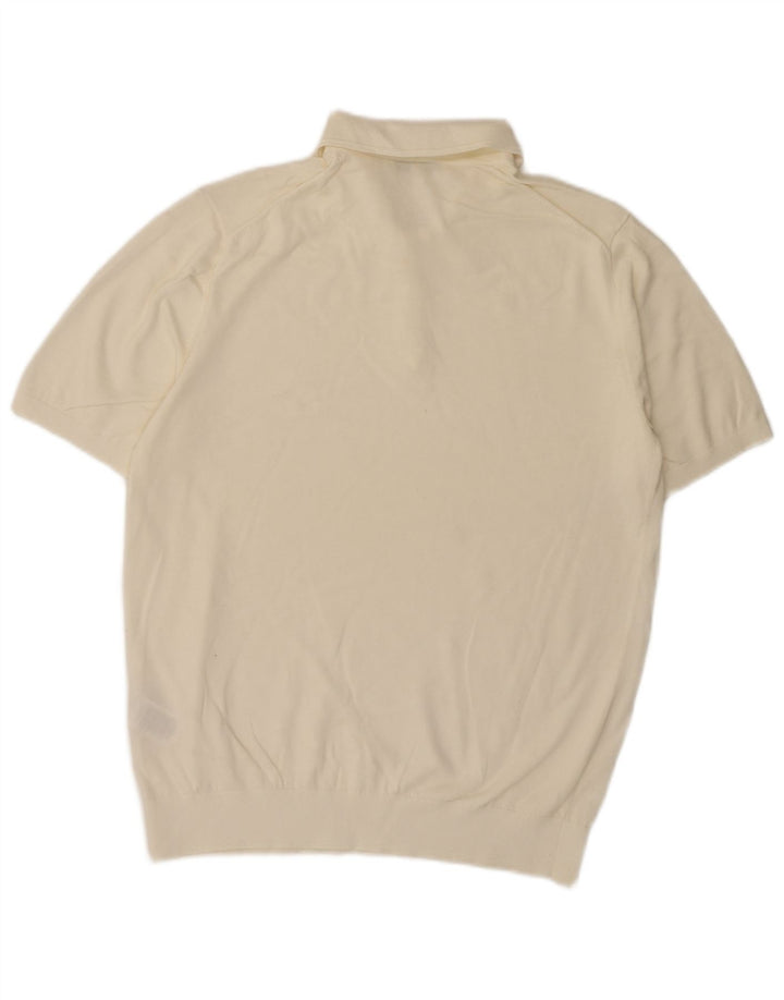 Reiss Herren-Poloshirt, große weiße Baumwolle