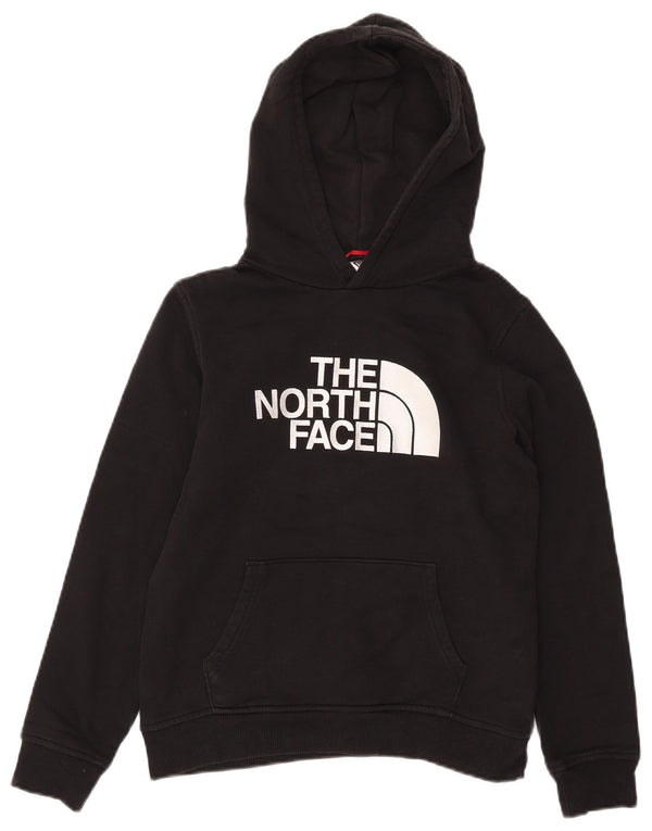 THE NORTH FACE Boys Graphic Hoodie Jumper 14-15 Years XL Black Cotton