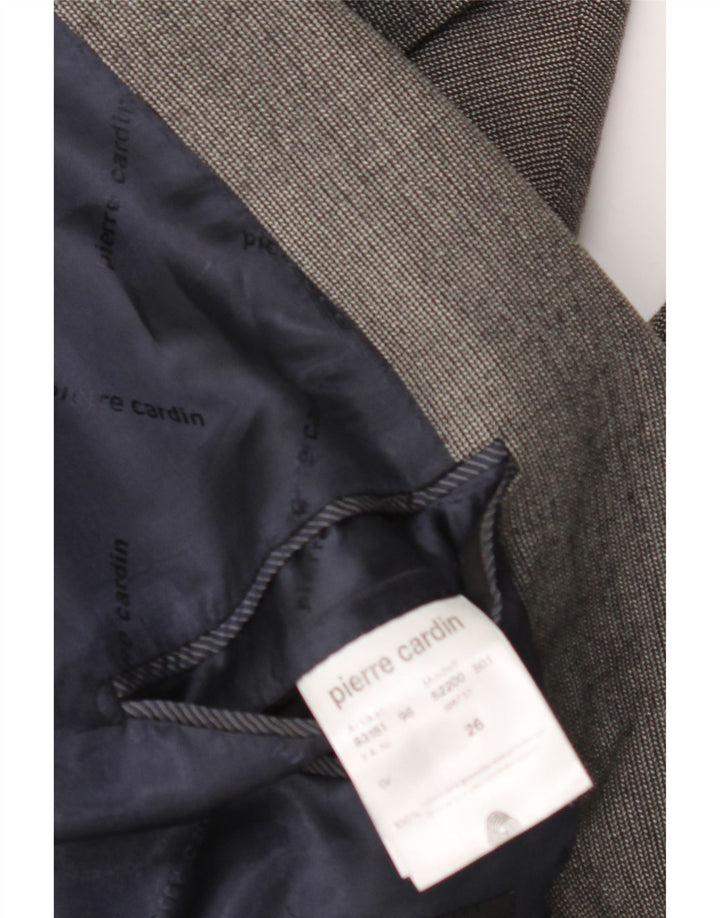 PIERRE CARDIN Herren 2-Knopf-Blazerjacke UK 40 Große graue Schurwolle
