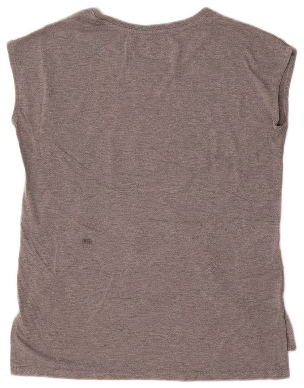 Fila Damen Grafik T-Shirt Top UK 14 Mittelgrau