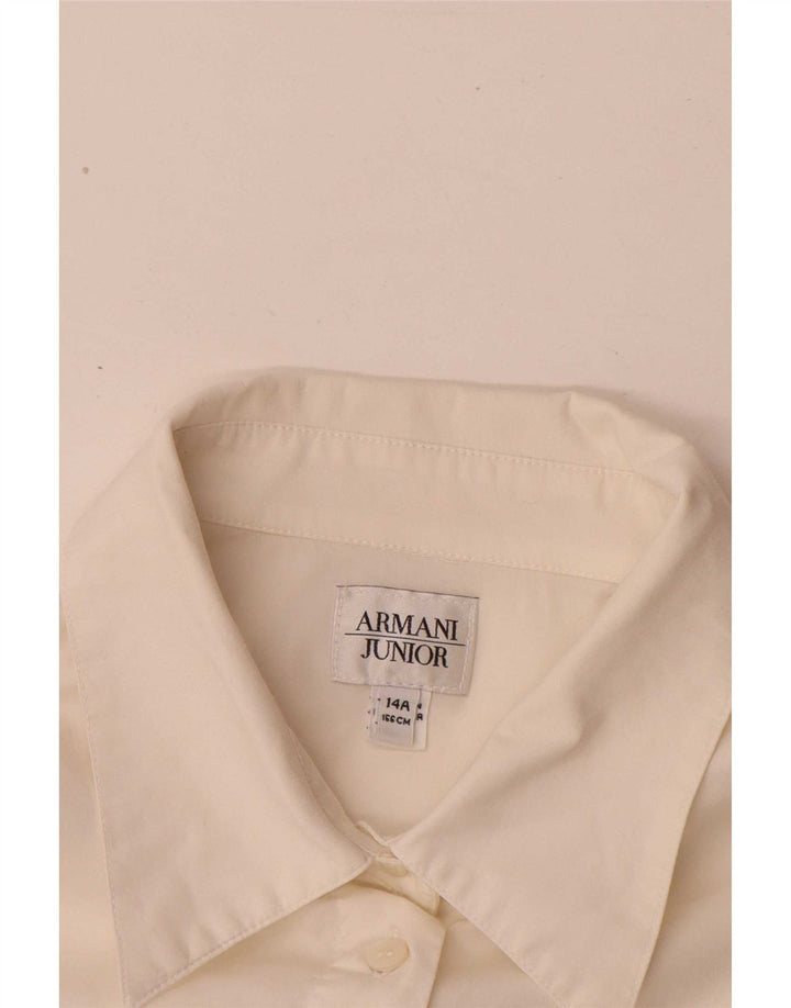 Armani Junior Mädchen-Hemd, 13–14 Jahre, weiße Baumwolle