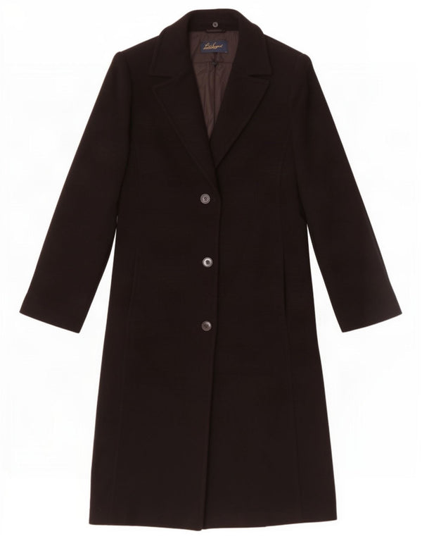 Luisa Spagnoli Damen Mantel IT 48 XL Schwarze Wolle