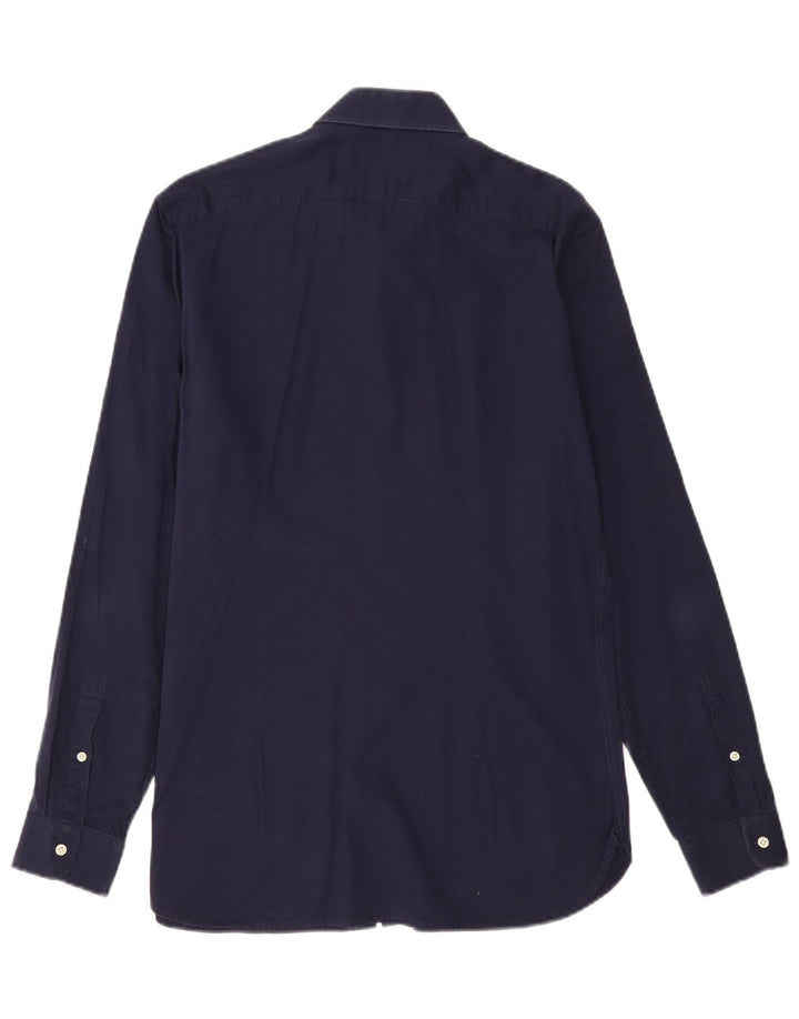 REISS Herren-Slim-Fit-Hemd, groß, marineblau, Baumwolle