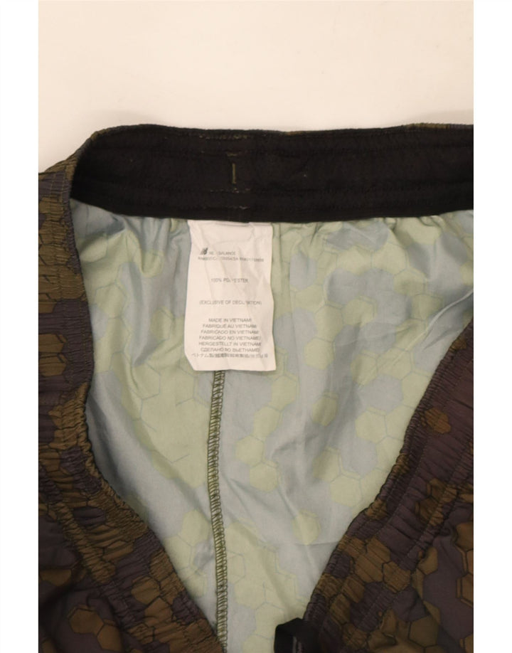 New Balance Herren-Badeshorts, Mittelkhaki, geometrisches Polyester