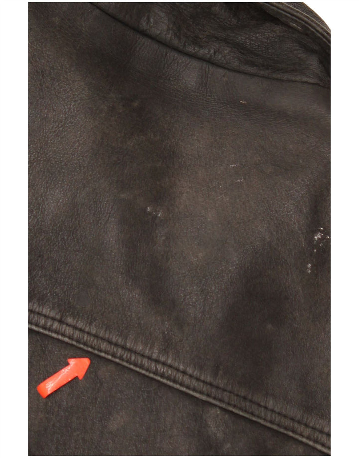 Tauri Herren Lederjacke UK 42 XL Schwarzes Leder