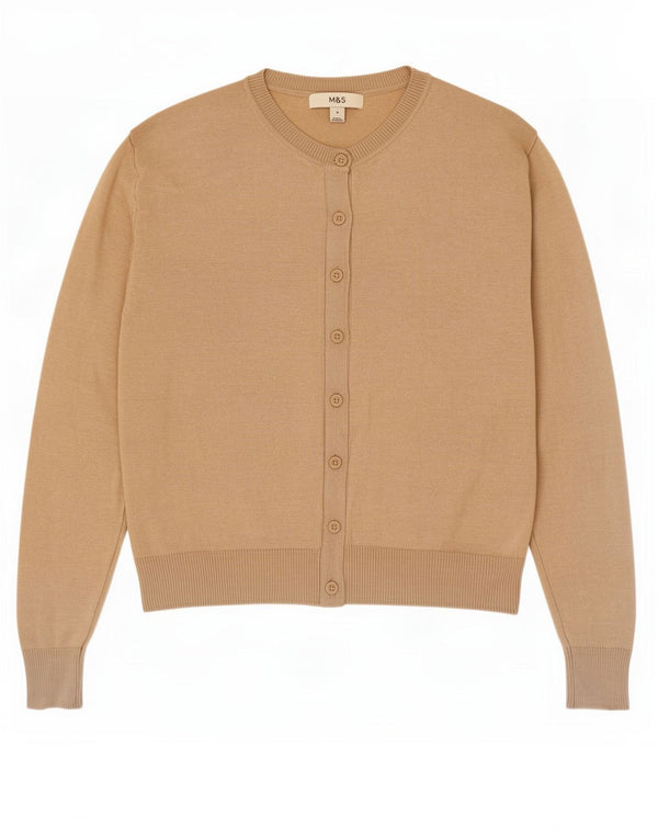Marks & Spencer Damen-Cardigan-Pullover UK 8 Small Beige Viskose