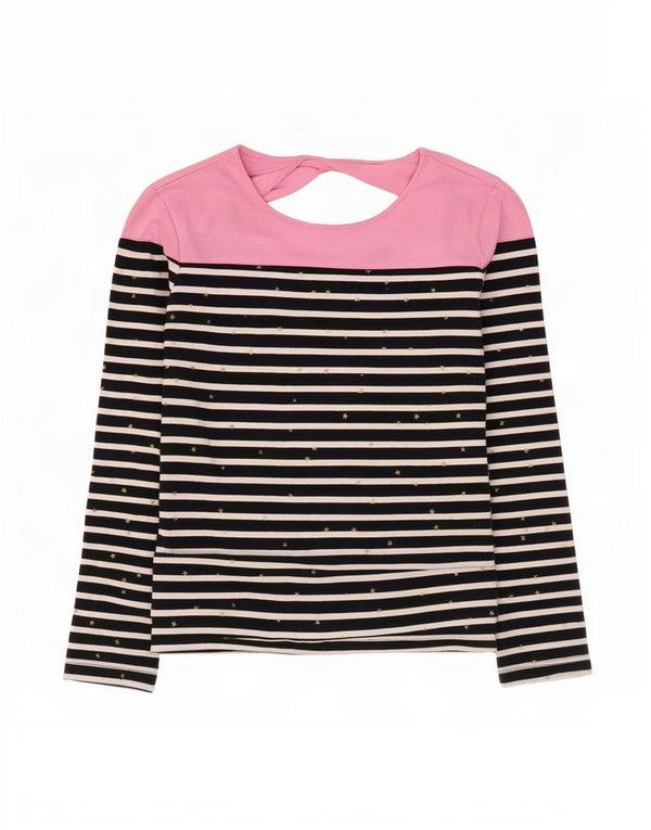 Superdry Damen Top Langarm UK 12 Mittel Marineblau gestreift Baumwolle