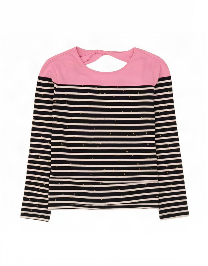 Superdry Damen Top Langarm UK 12 Mittel Marineblau gestreift Baumwolle