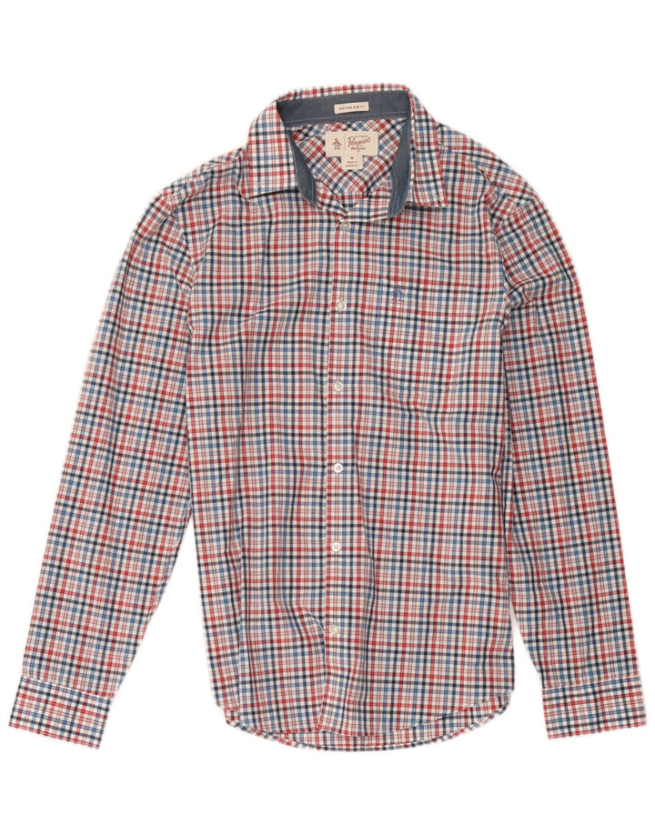 Penguin Herren Heritage Slim-Fit-Hemd, mittelgroß, mehrfarbig, kariert, Baumwolle