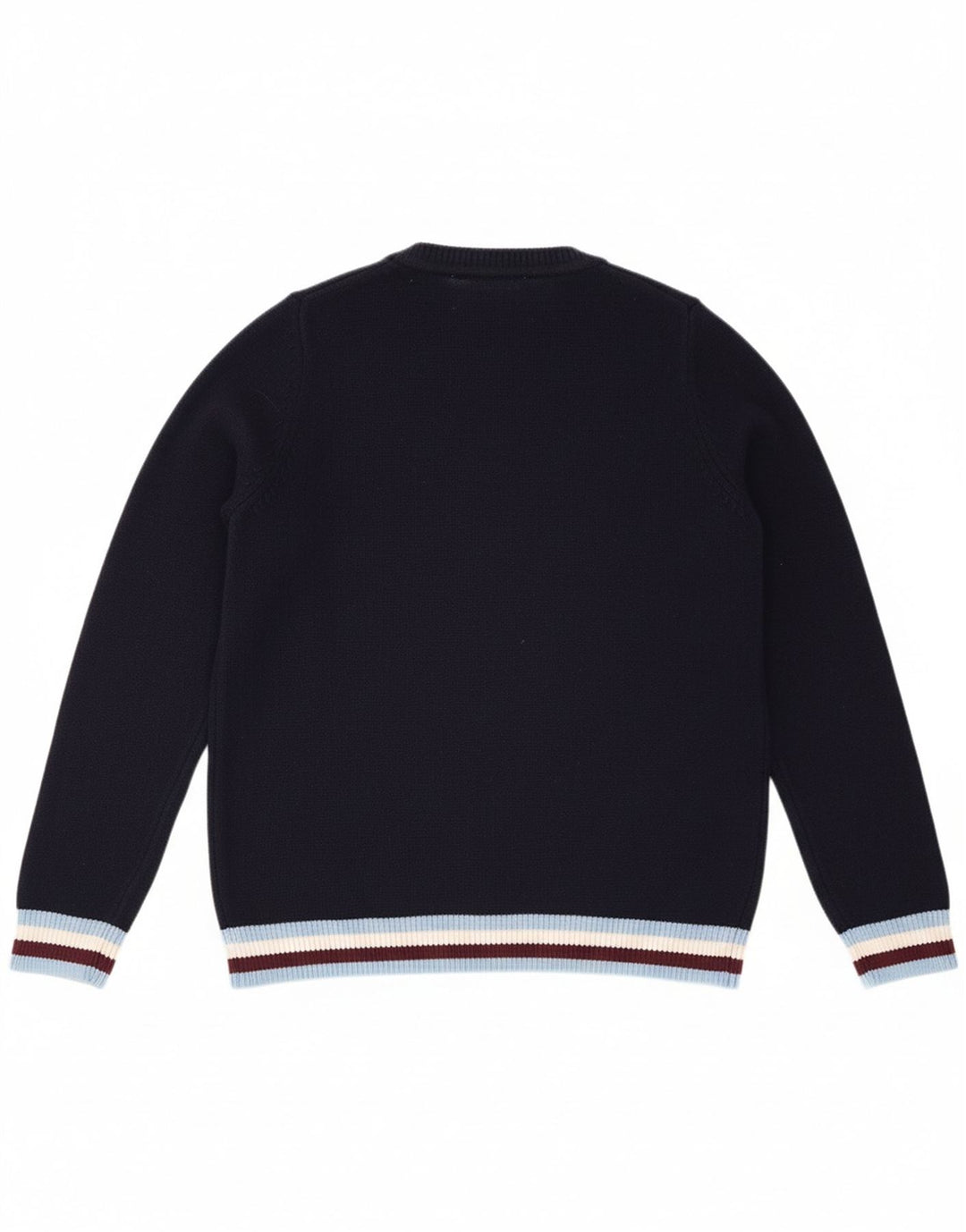 TOMMY HILFIGER Womens Crew Neck Jumper Sweater UK 14 Medium Navy Blue