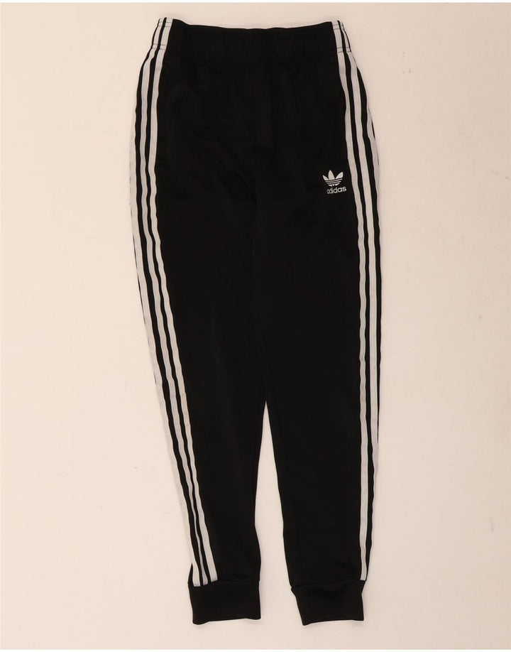 Adidas Jungen-Trainingshose, Jogginghose, 12–13 Jahre, schwarzes Polyester