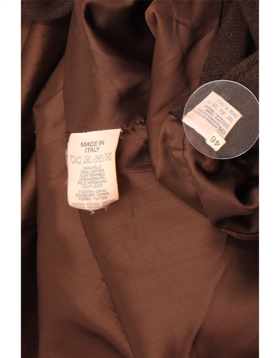 Vintage Damen Ledermantel IT 46 Großes braunes Leder