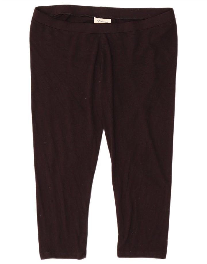 Marks & Spencer Damen Capri-Leggings UK 10 Small Schwarze Viskose