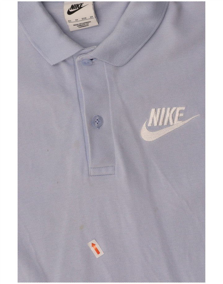 NIKE Mens Polo Shirt XS Blue Cotton