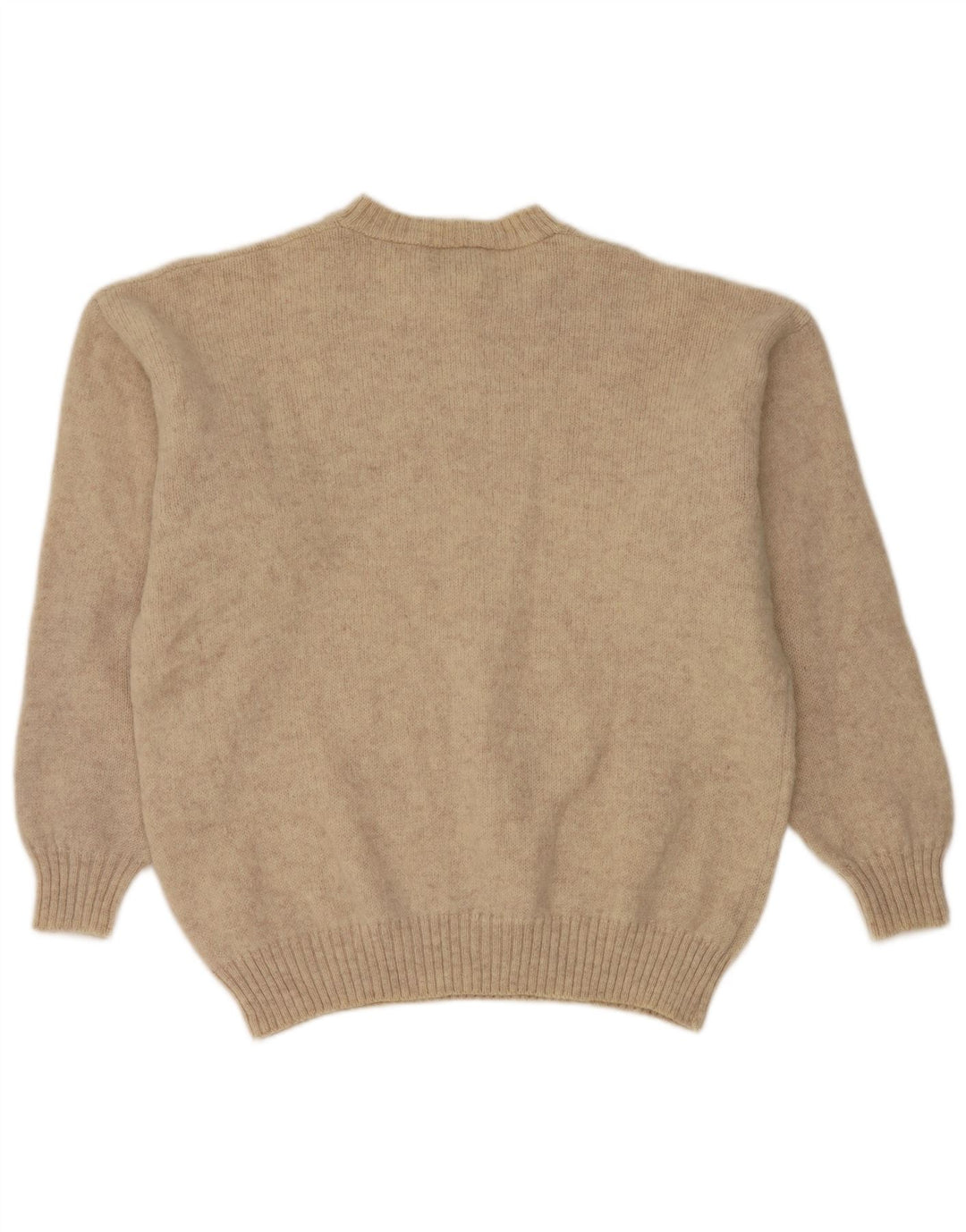Think Pink Herren-Pullover mit Rundhalsausschnitt, groß, beige meliert
