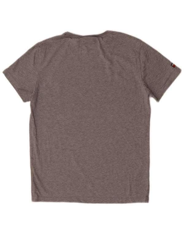 Superdry Herren Extra Slim Graphic T-Shirt Top Large Grau Baumwolle