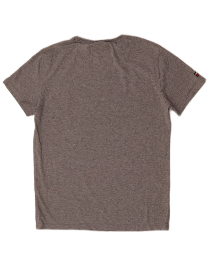 Superdry Herren Extra Slim Graphic T-Shirt Top Large Grau Baumwolle