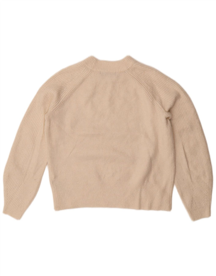 Marks & Spencer Damen-Pullover mit Rundhalsausschnitt, Gr. 10, Größe S, gebrochenes Weiß