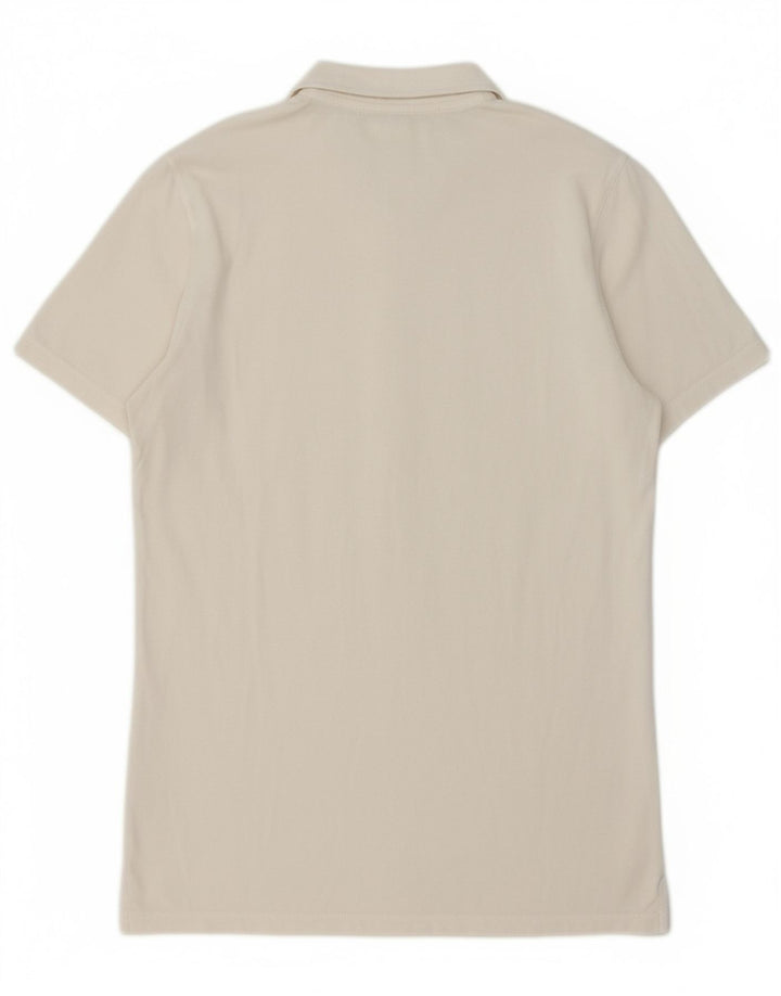 GUESS Mens Polo Shirt Large White Cotton
