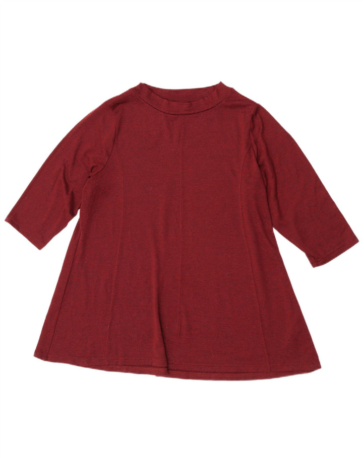 Marks & Spencer Damen-Top, 3/4-Ärmel, UK 20 2XL, Burgunderrot, Polyester