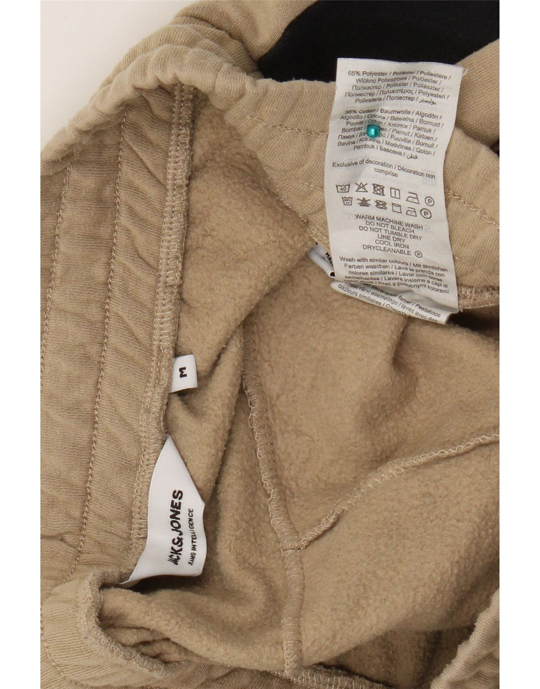 Jack & Jones Herren-Trainingshose, Jogginghose, Mittelbeige, Farbblock