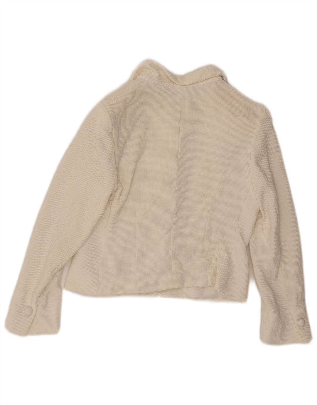 Caractere Damen Crop 4 Button Blazer Jacke UK 12 Mittelweiß