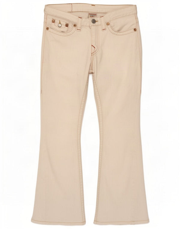 True Religion Womens Low Waist Bootcut Jeans W30 L29 White Cotton