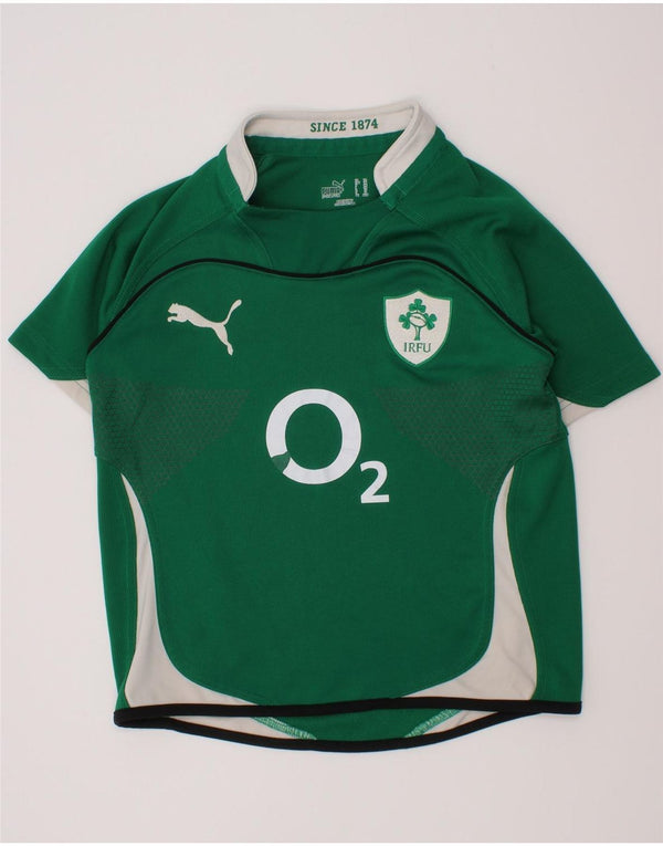 Puma Jungen Ireland Graphic T-Shirt Top 9–10 Jahre grüner Farbblock